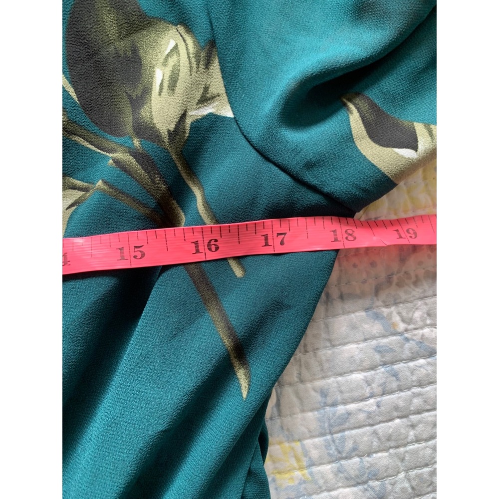 Baltic Born Lydia Green Floral Maxi Dress Long Sleeve Wrap V-Neck Size M New - Picture 6 of 6